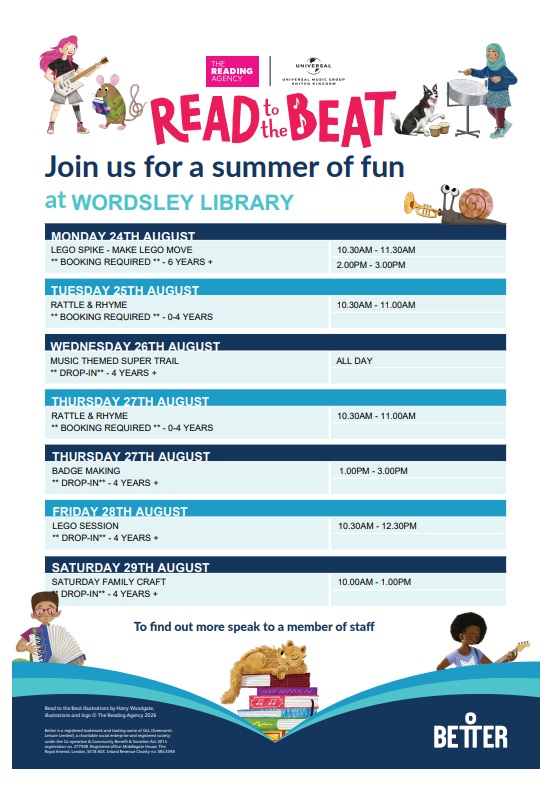 Wordsley Library - Summer Reading Challenge 24-29 August 2026